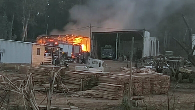 INCENDIO EN ASERRADERO DE RUTA 30