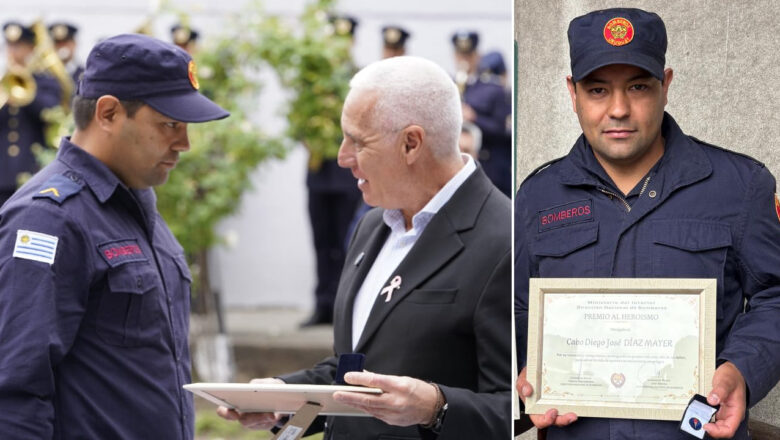 BOMBERO ARTIGUENSE RECIBIÓ PREMIO AL HEROÍSMO
