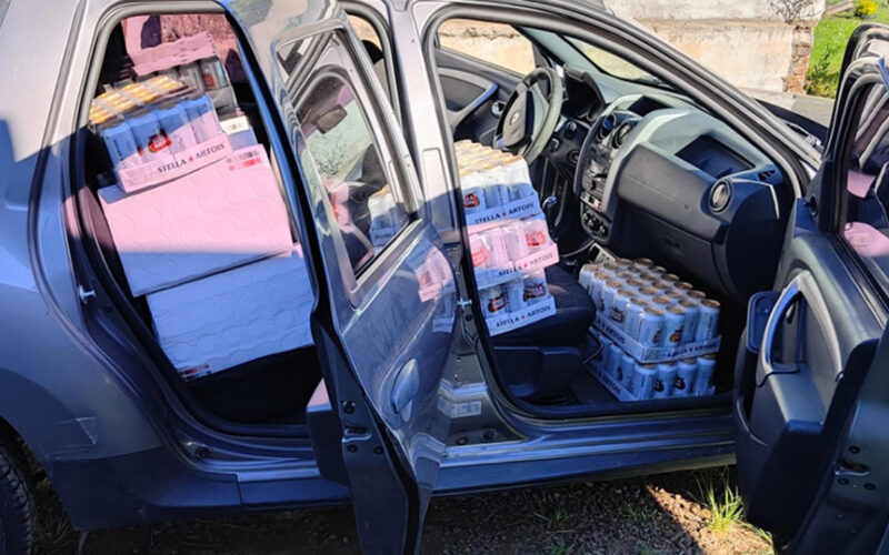 INCAUTAN CARGAMENTO DE CERVEZA EN OPERATIVO RURAL SOBRE RUTA 4