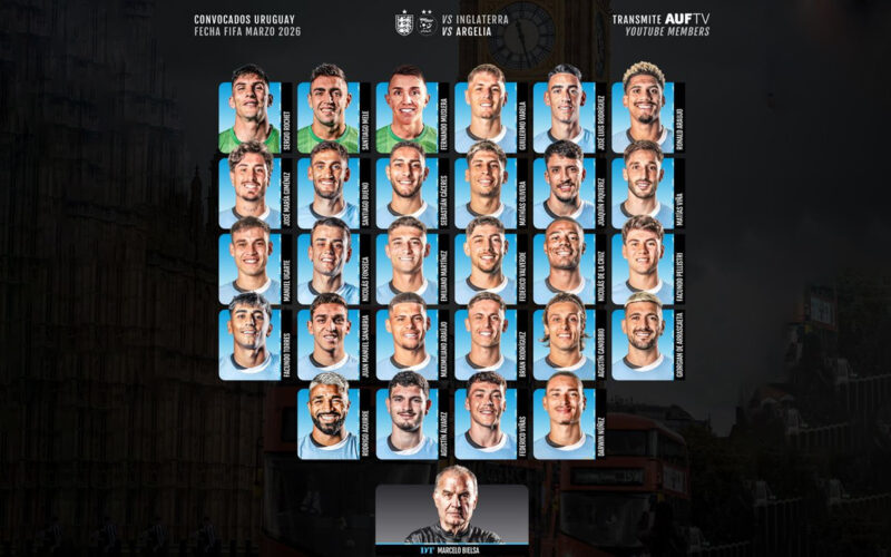 URUGUAY PRESENTÓ LISTA PARA AMISTOSOS