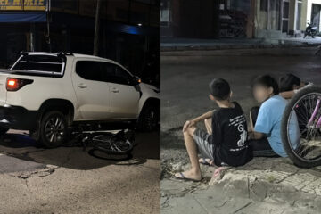 JOVEN RESULTÓ HERIDO AL SALTAR DE SU BICICLETA PARA EVITAR SER ATROPELLADO