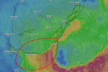INUMET ADVIERTE POR LLUVIAS Y VIENTOS