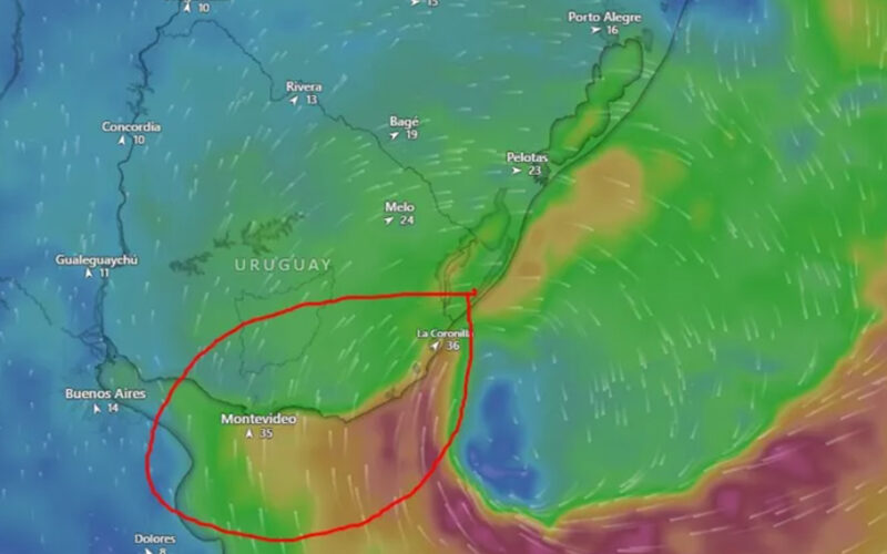 INUMET ADVIERTE POR LLUVIAS Y VIENTOS