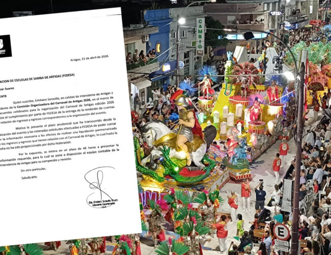 INTENDENTE INTIMÓ A FEDESA POR RENDICIÓN DE CUENTAS DEL CARNAVAL