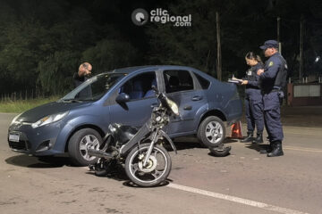 MOTOCICLISTA RESULTÓ LESIONADA TRAS CHOQUE EN ACCESO SUR DE ARTIGAS