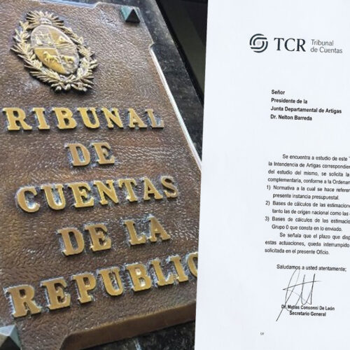 TCR DEVUELVE PROYECTO DE PRESUPUESTO DE LA INTENDENCIA DE ARTIGAS